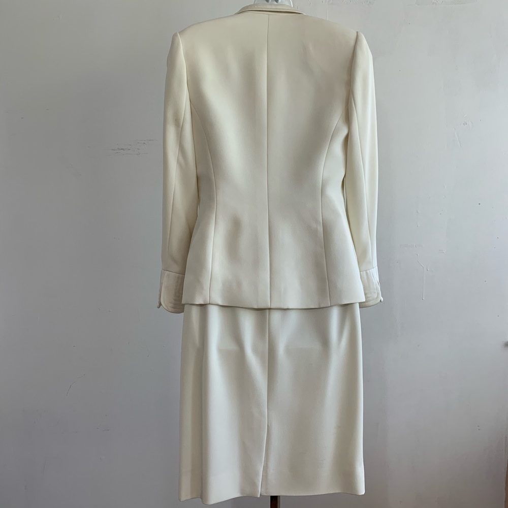 Frascara Embellished Cream 2 Piece Skirt Suit - Picture 11 of 14